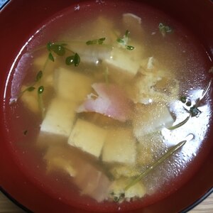 きのことベーコンのスープ